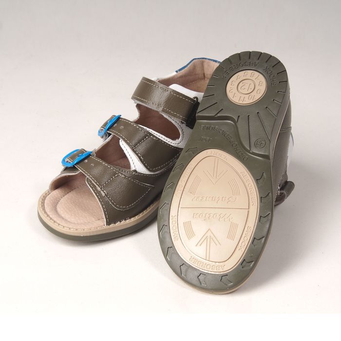 Туфли открытые детские арт. BT 90А-210A.22ВТ (оливк/бел/св.син) (р. 23)