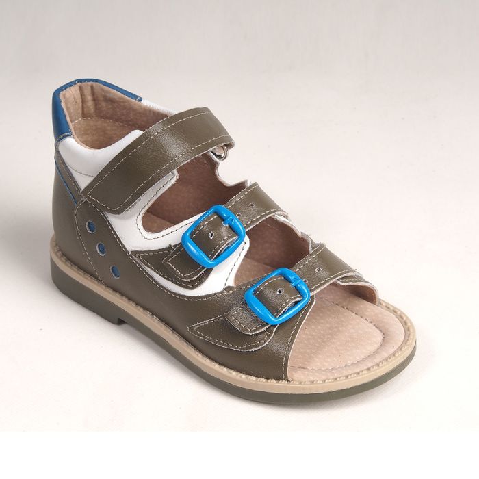 Туфли открытые детские арт. BT 90А-210A.22ВТ (оливк/бел/св.син) (р. 27)