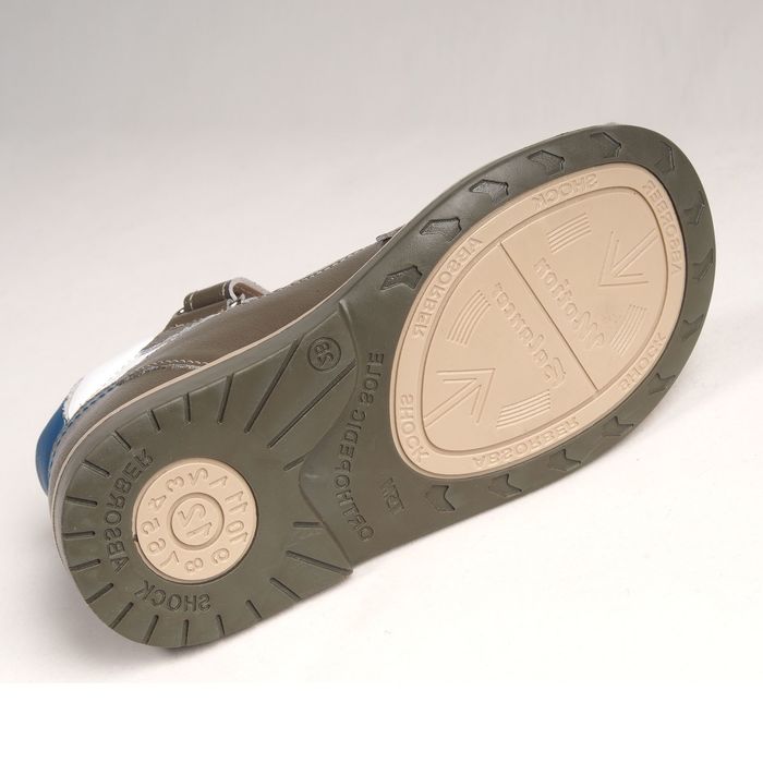 Туфли открытые детские арт. BT 90А-210A.22ВТ (оливк/бел/св.син) (р. 28)