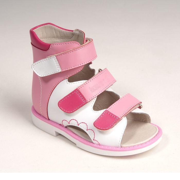 Сандалии детские ортопедические арт. ОРТ-80A-004E.11НТ (св.фуксия/бел/фуксия) (р. 28)