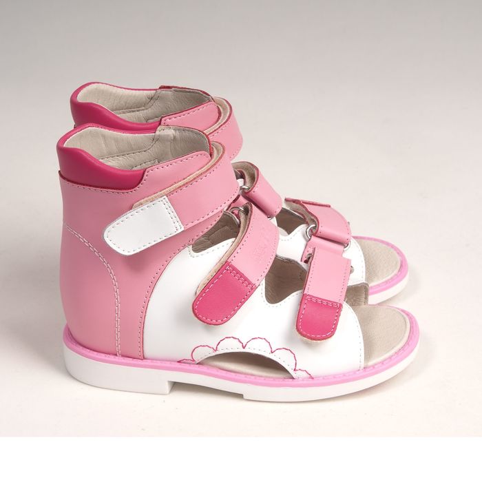 Сандалии детские ортопедические арт. ОРТ-80A-004E.11НТ (св.фуксия/бел/фуксия) (р. 29)