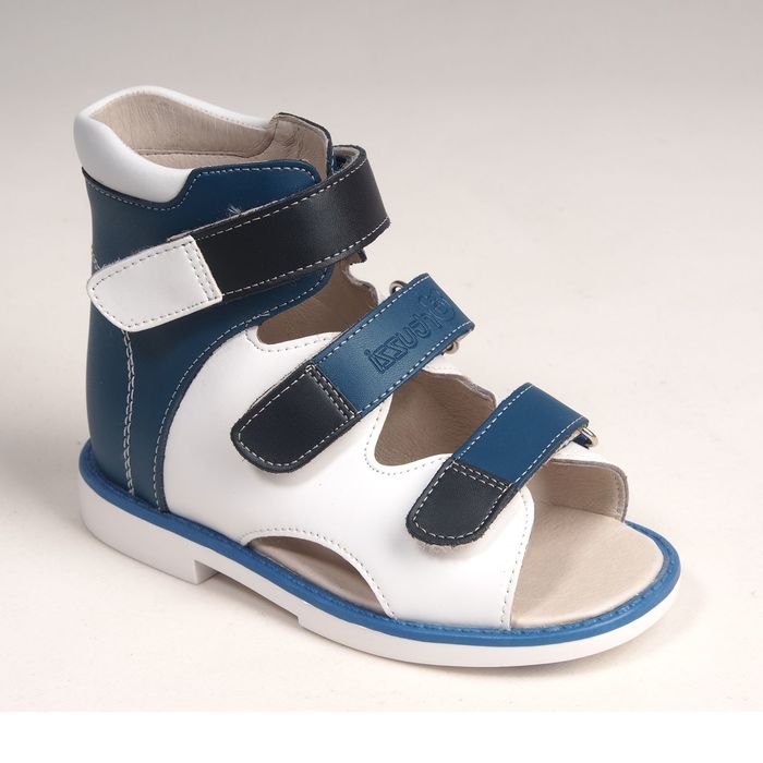 Сандалии детские ортопедические арт. ОРТ-80A-004F.13НТ (син/бел/т.син) (р. 23)