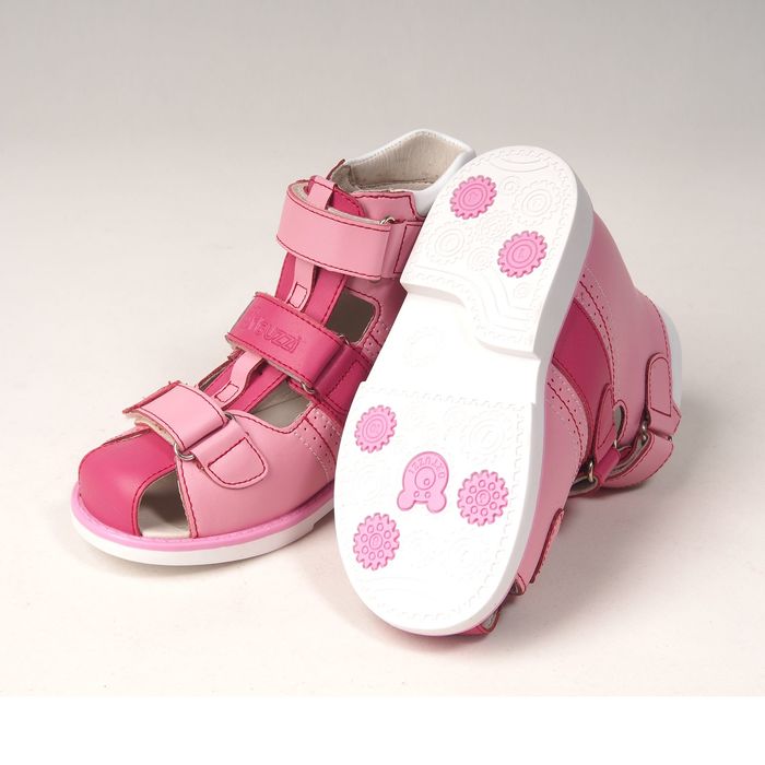 Сандалии детские ортопедические арт. ОРТ-80A-006F.11НТ (св.фуксия/фуксия/бел.) (р. 27)