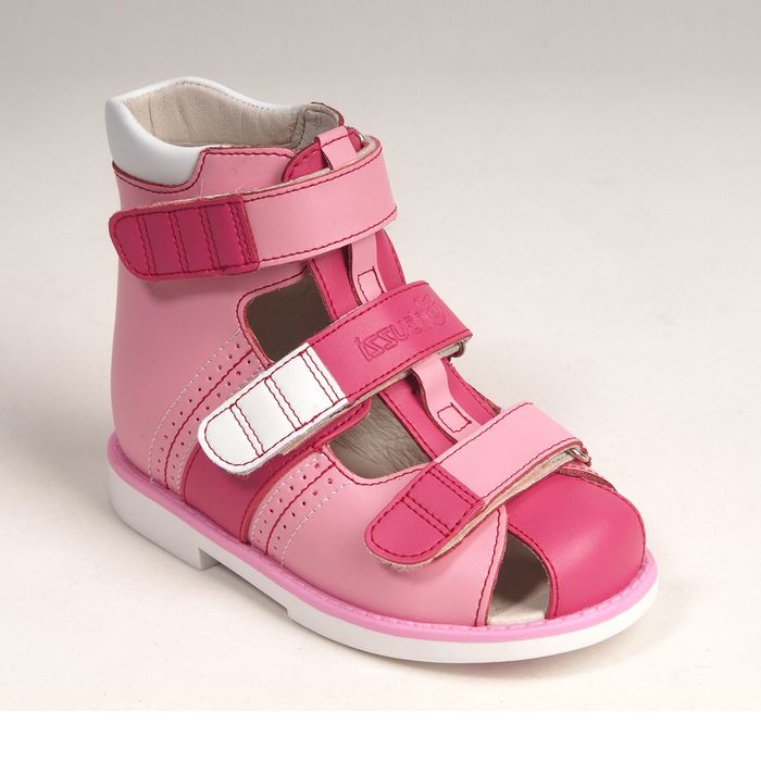 Сандалии детские ортопедические арт. ОРТ-80A-006F.11НТ (св.фуксия/фуксия/бел.) (р. 30)