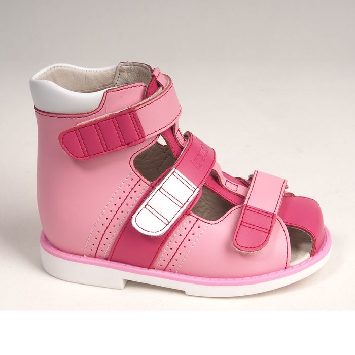 Сандалии детские ортопедические арт. ОРТ-80A-006F.11НТ (св.фуксия/фуксия/бел.) (р. 30)