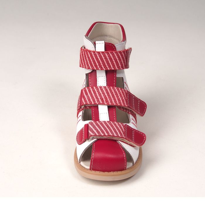 Сандалии детские ортопедические арт. ОРТ-80A-006Н.11HT (бело/т.красный) (р. 20)