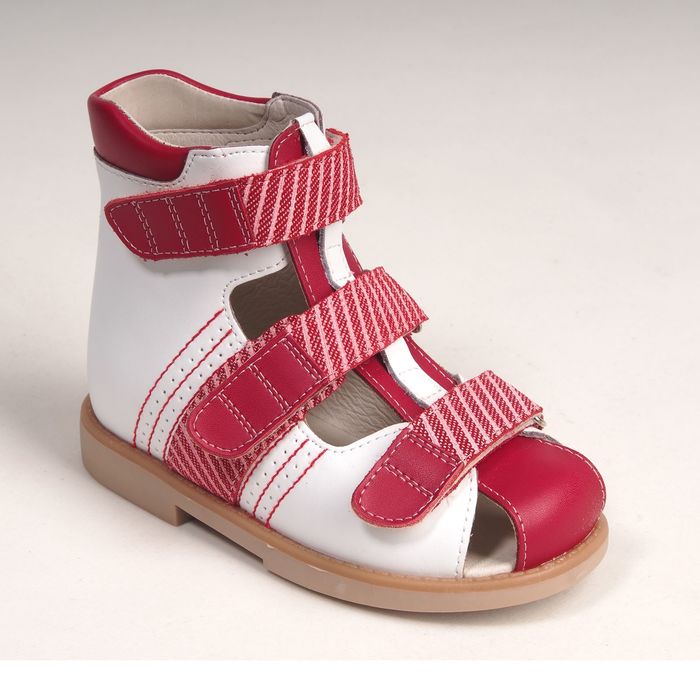 Сандалии детские ортопедические арт. ОРТ-80A-006Н.11HT (бело/т.красный) (р. 29)