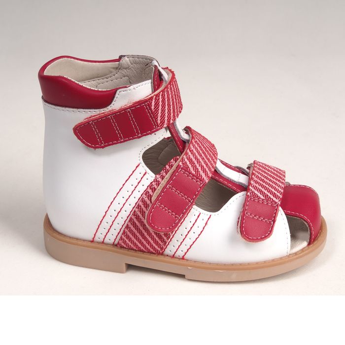 Сандалии детские ортопедические арт. ОРТ-80A-006Н.11HT (бело/т.красный) (р. 31)