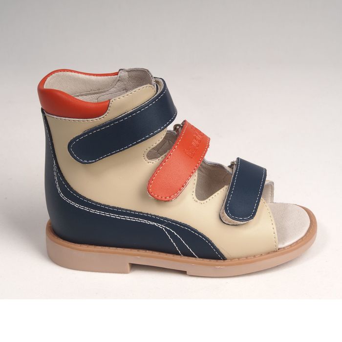 Сандалии детские ортопедические арт. ОРТ-80A-008A.13HT (т.син/беж/оранж) (р. 20)