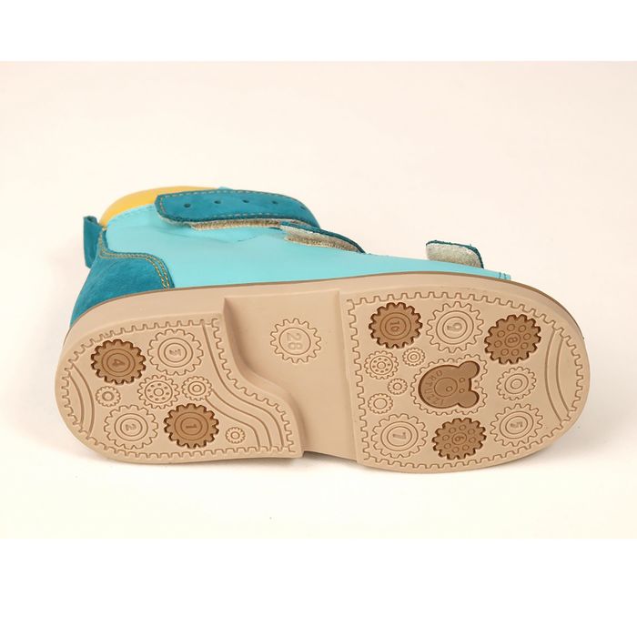Сандалии детские ортопедические арт. ОРТ-80A-009B.13НТ (бирюз/т.бирюз/желт) (р. 29)