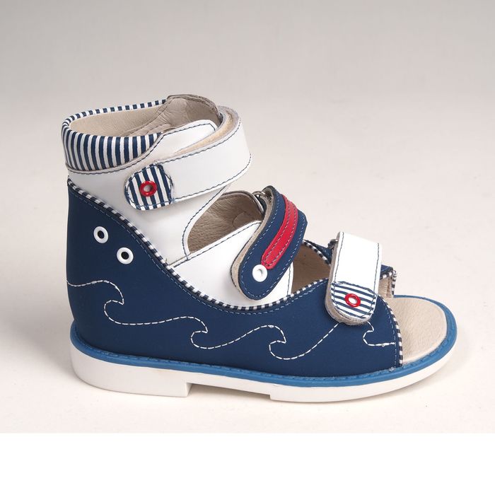 Сандалии детские ортопедические арт. ОРТ-80A-307A.12HT (син/бел/красн) (р. 24)