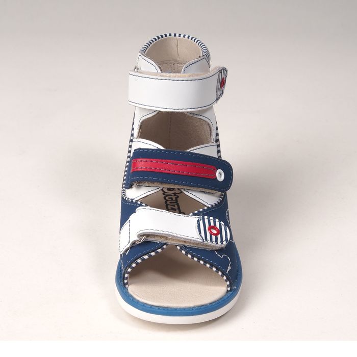 Сандалии детские ортопедические арт. ОРТ-80A-307A.12HT (син/бел/красн) (р. 30)