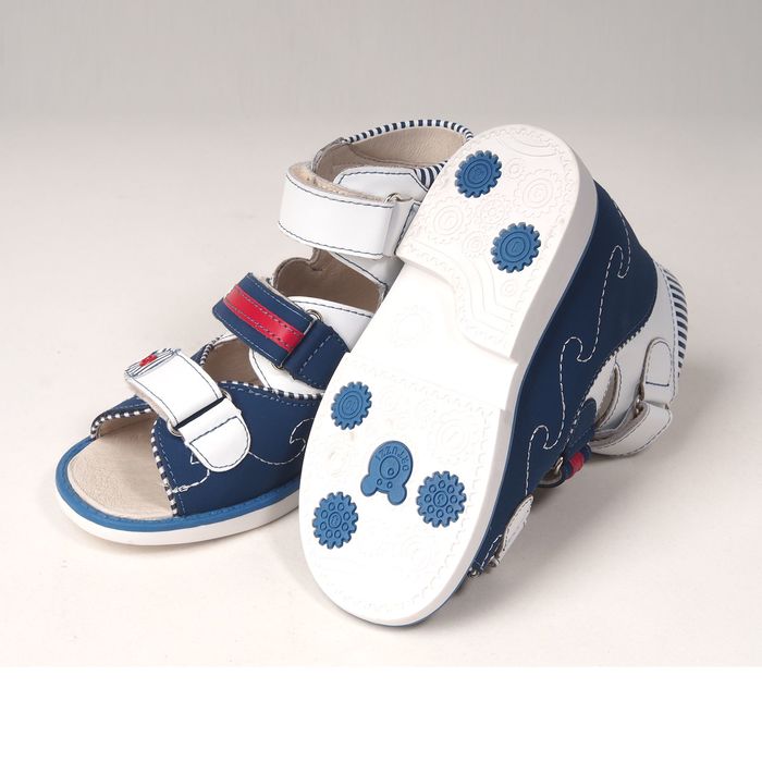 Сандалии детские ортопедические арт. ОРТ-80A-307A.12HT (син/бел/красн) (р. 30)