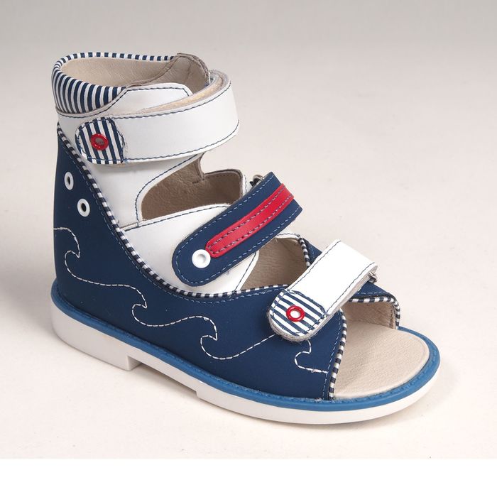 Сандалии детские ортопедические арт. ОРТ-80A-307A.12HT (син/бел/красн) (р. 33)