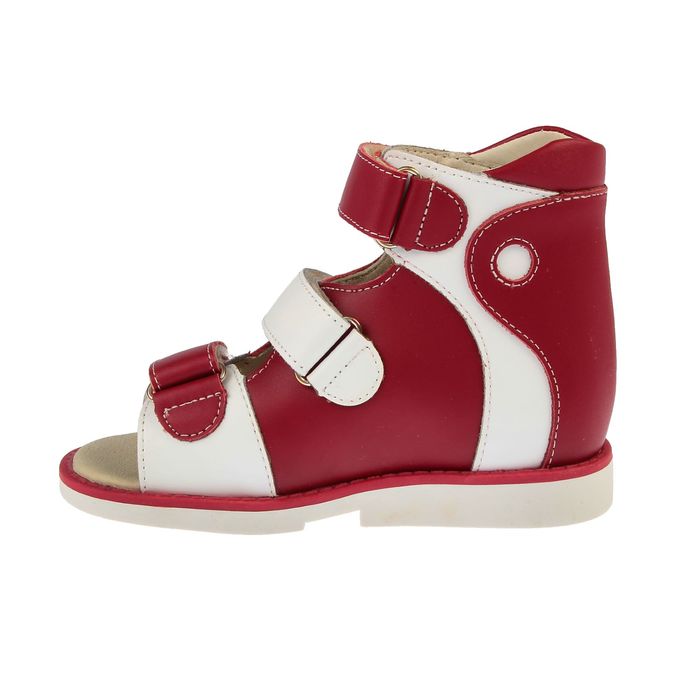 Сандалии детские ортопедические арт. ОРТ-80A-309С.11HT (т.красн/белый) (р. 22)