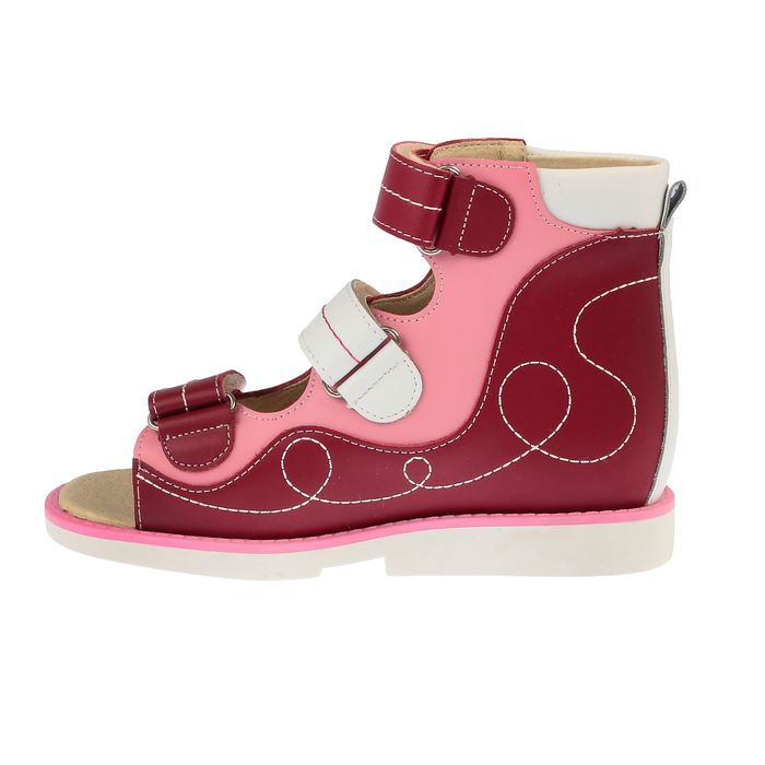 Сандалии детские ортопедические арт. ОРТ-80A-311C.11HT (красн/роз/бел) (р. 32)