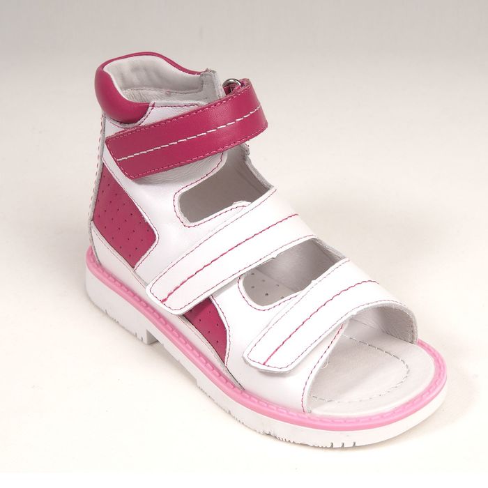Сандалии детские ортопедические арт. ОРТ-92C-203E.21HC (белый/фуксия) (р. 33)