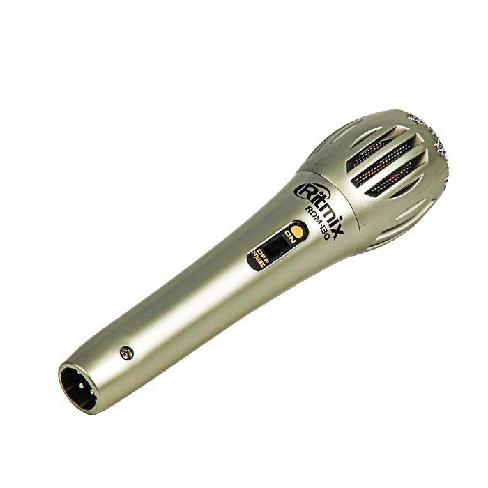 Микрофон RITMIX RDM-130, 60-15000 Гц, штекер 6.3 мм, цвет серебро
