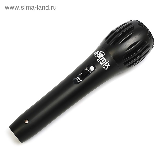 Микрофон Ritmix RDM-130 black, 50-16000 Гц, штекер 6.3 мм