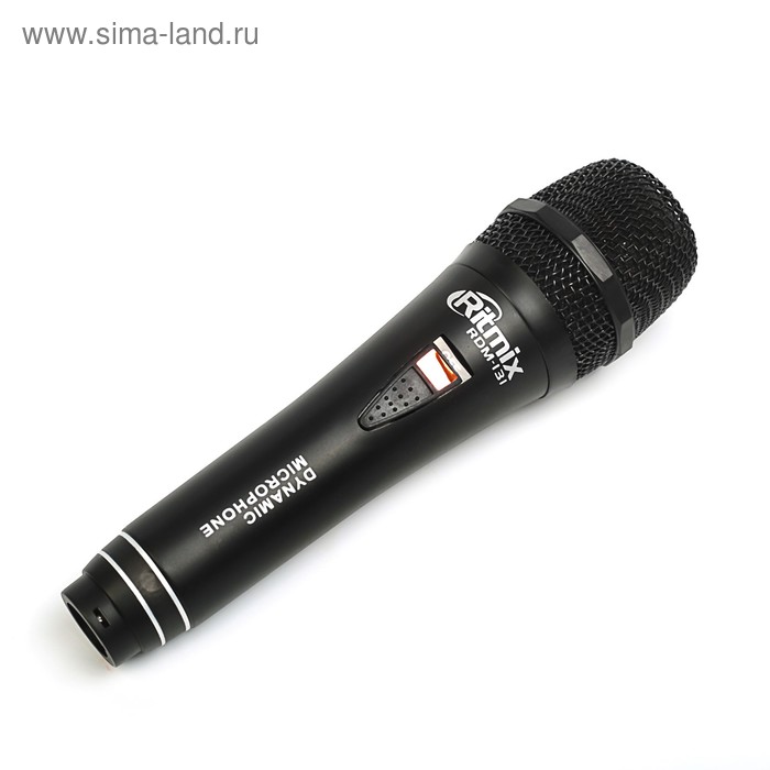 Микрофон Ritmix RDM-131 black, 80-15000 Гц, штекер 6.3 мм