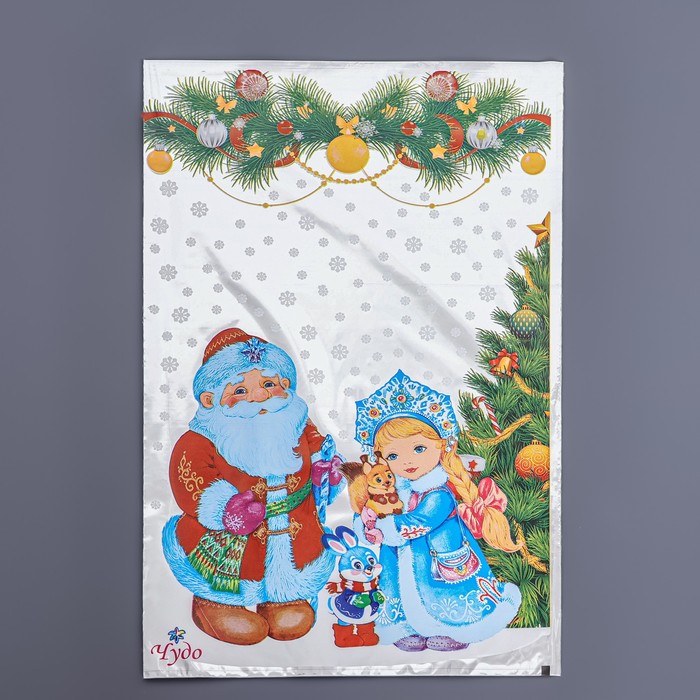Пакет подарочный Чудо 25 х 40 см, цветной металлизированный рисунок пакет подарочный снеговик и заяц 25 х 40 см цветной металлизированный рисунок