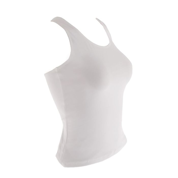 Майка-борцовка гимнастическая, размер 42, цвет белый