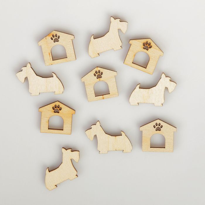 Набор декоративных элементов для творчества (10 шт) "Охранник" по 2 см