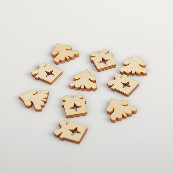 Набор декоративных элементов для творчества "Новогодний" 10шт, по 2 см