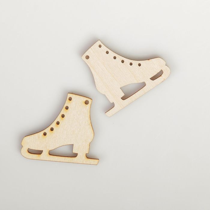 Набор бирок из фанеры "Коньки" 2шт,  4,5х4 см