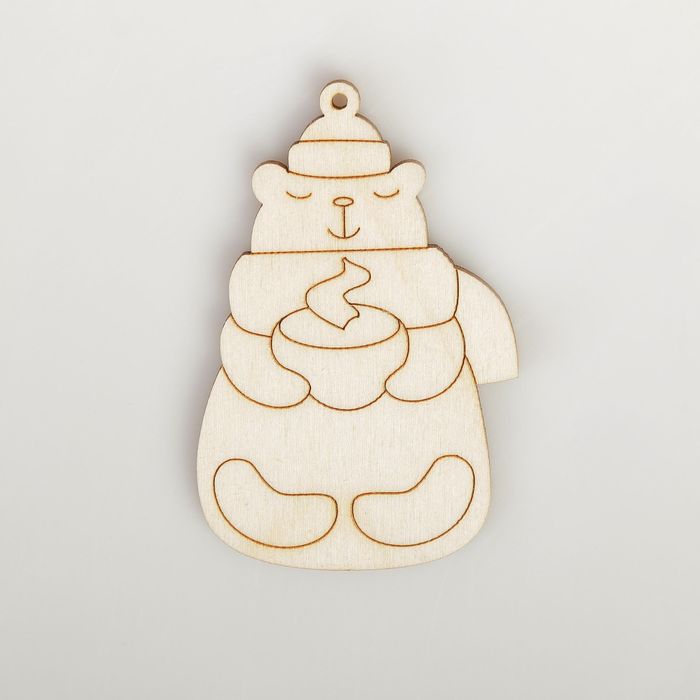 Бирка из фанеры "Мишка" 7х4,6 см