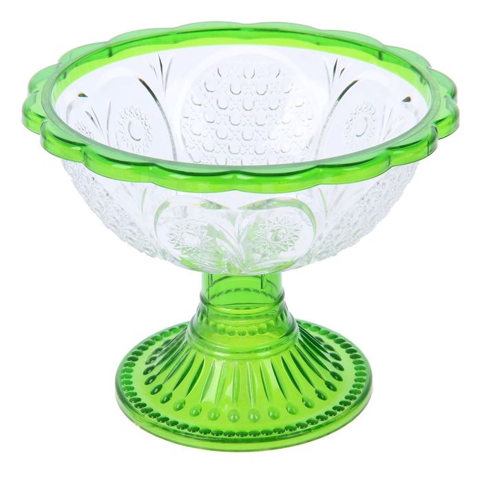 Креманка 350 мл "Хрусталь", цвет зелёный