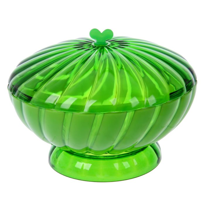 Ваза для хлеба и фруктов 1,5 л "Грация", цвет зелёный