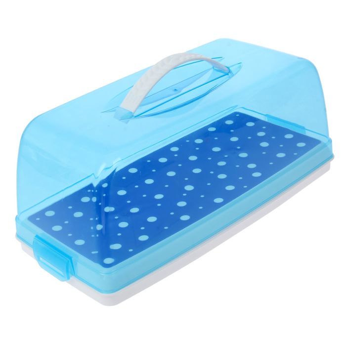 Хлебница "Горошек", цвет синий