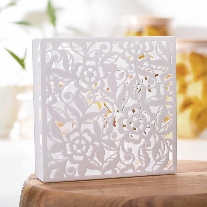 Салфетница "Бристоль", цвет белый