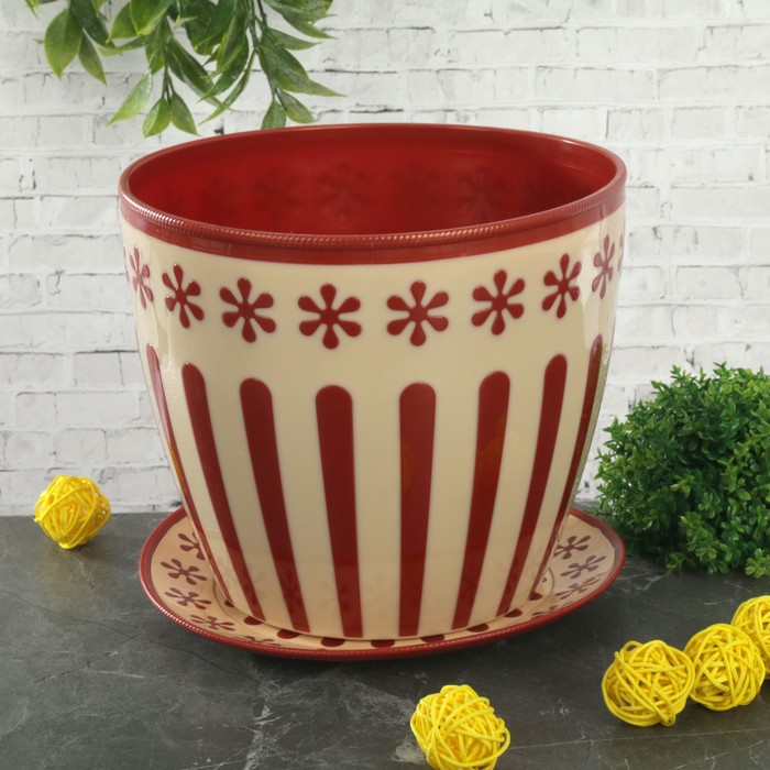 Горшок с поддоном 3,4 л "Валенсия"