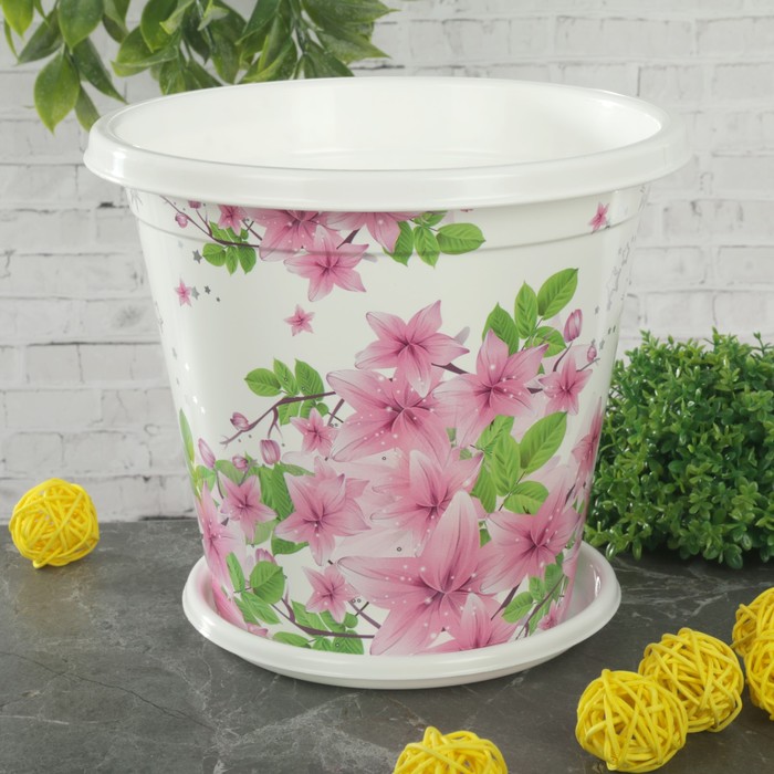 Горшок-кашпо с поддоном 2 л "Мишель"