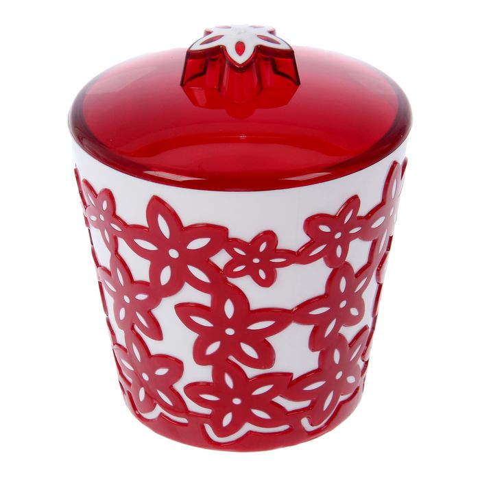 Банка с крышкой 1 л "Виктория", цвет красный