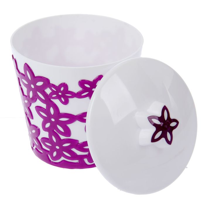 Банка с крышкой 1 л "Виктория", цвет фиолетовый