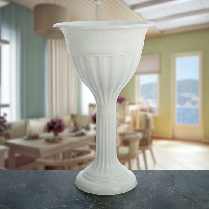 Вазон 20 л "Лозанна", цвет белый