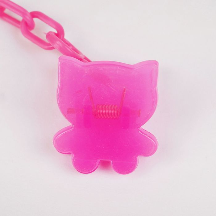 Прищепка для пустышки на цепочке, цвет розовый, МИКС форм