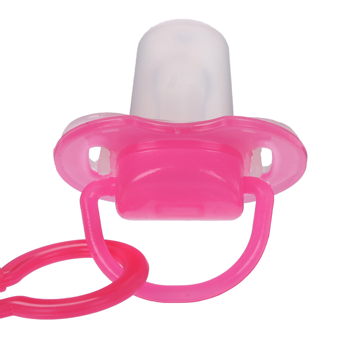 Пустышка силиконовая классическая с держателем и колпачком, от 0 до 6 мес., цвет розовый