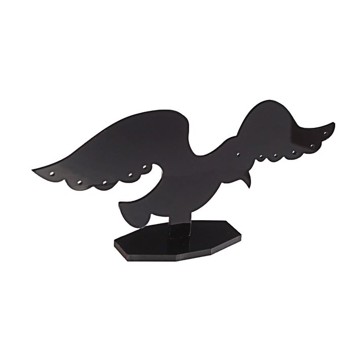 Подставка под серьги "Птица", 15*3*7, цвет чёрный