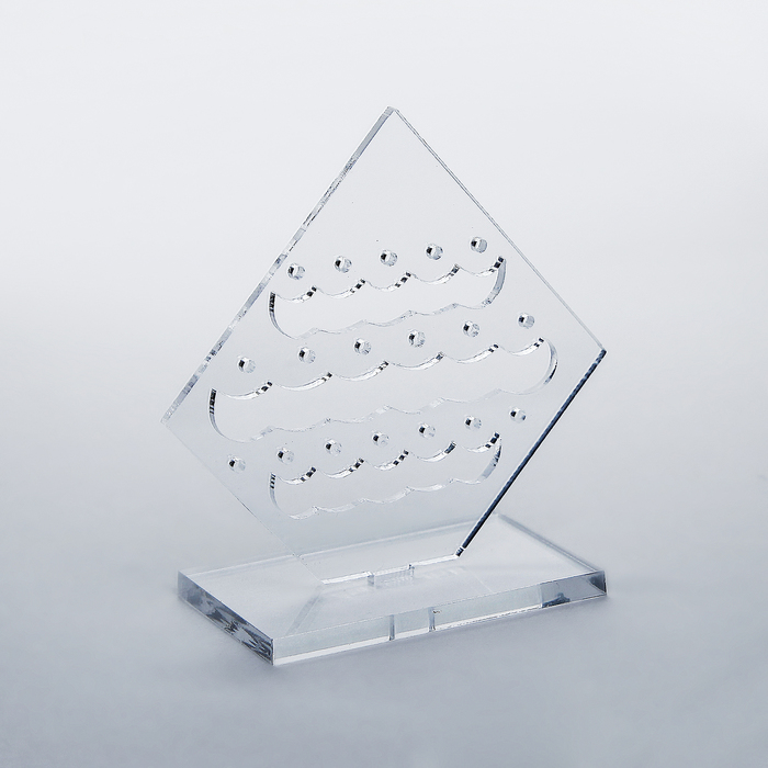 Подставка под серьги "Ромб", 6,6*3*6,5, цвет прозрачный