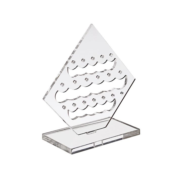 Подставка под серьги "Ромб", 6,6*3*6,5, цвет прозрачный