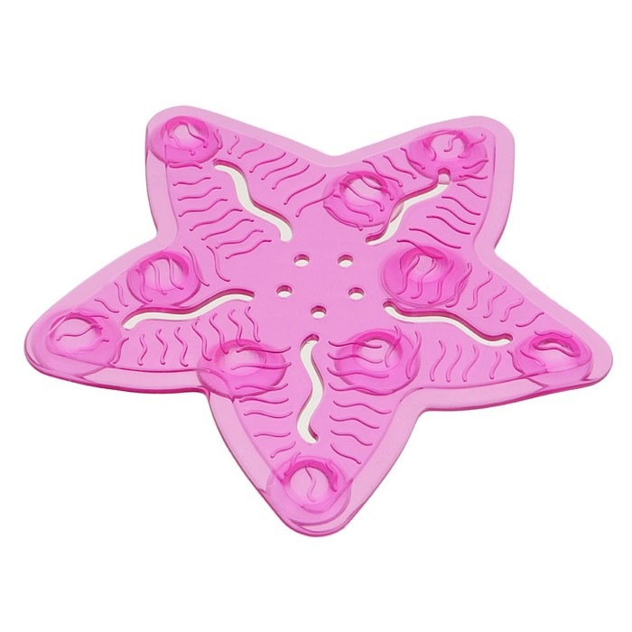 Мини-коврик для ванны "Звезда", цвет МИКС