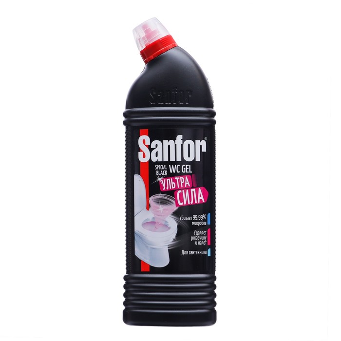 Cанитарно-гигиеническое cредство Sanfor WС гель, speсial black, 1000 г гель sanfor wc speсial black 750 г