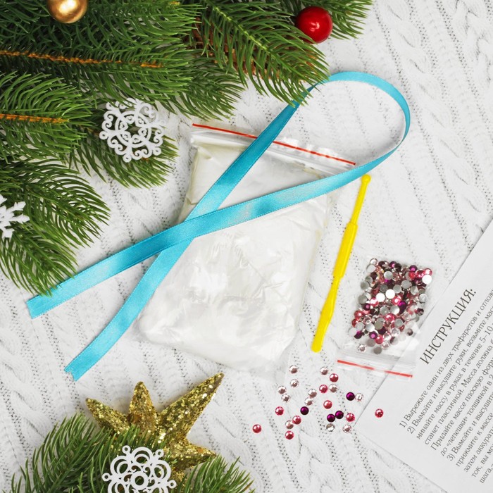 Набор для создания слепка "Новогодний отпечаток ручки нашей малышки"