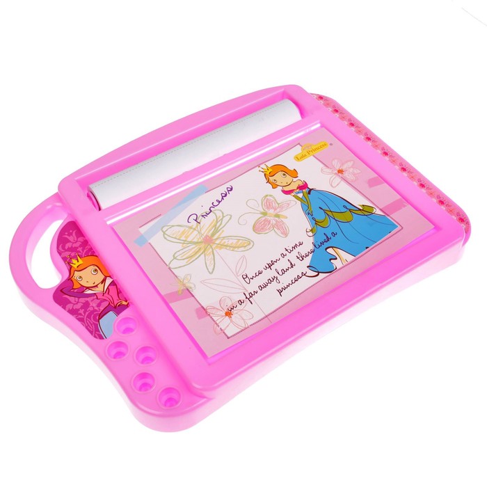 Доска для рисования "Принцесса Лала-1", рулон 5 м, маркеры 6 шт., восковые карандаши 8 шт.