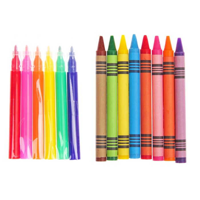 Доска для рисования "Принцесса Лала-1", рулон 5 м, маркеры 6 шт., восковые карандаши 8 шт.