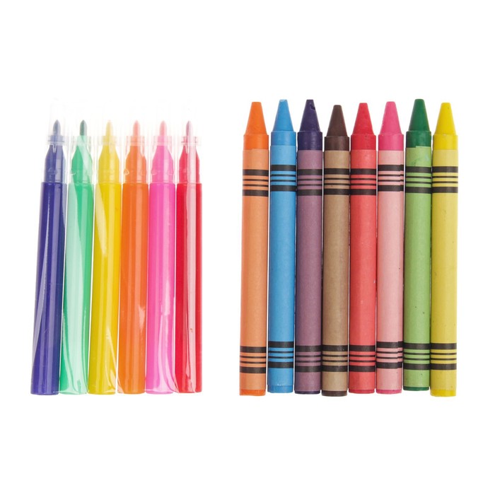 Доска для рисования "Принцесса Лала-2", рулон 5 м, маркеры 6 шт., восковые карандаши 8 шт.